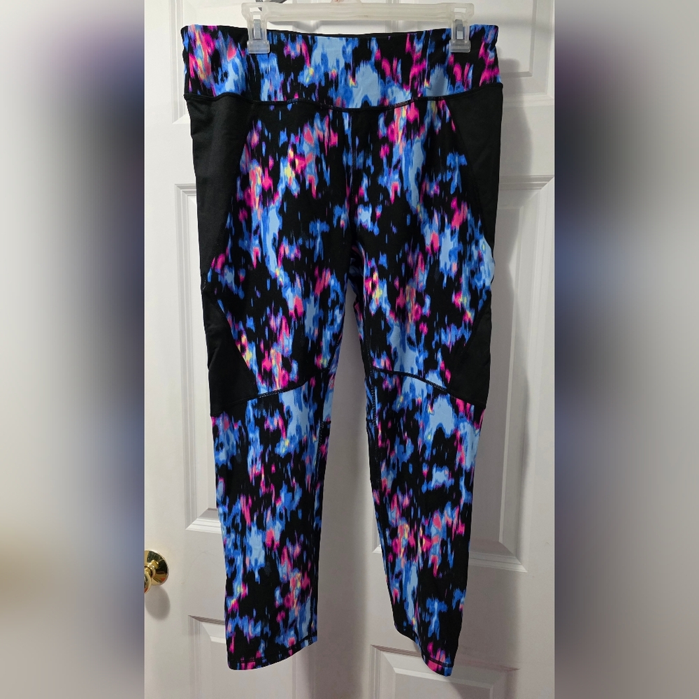 Calvin Klein Dynamic Multicolor Leggings - Black, Blue, Pink